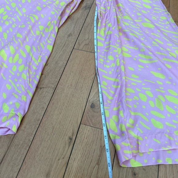 Hunkon Women's Pink and Yellow Benita Trousers From Denmark Size Small - Picture 5 of 10